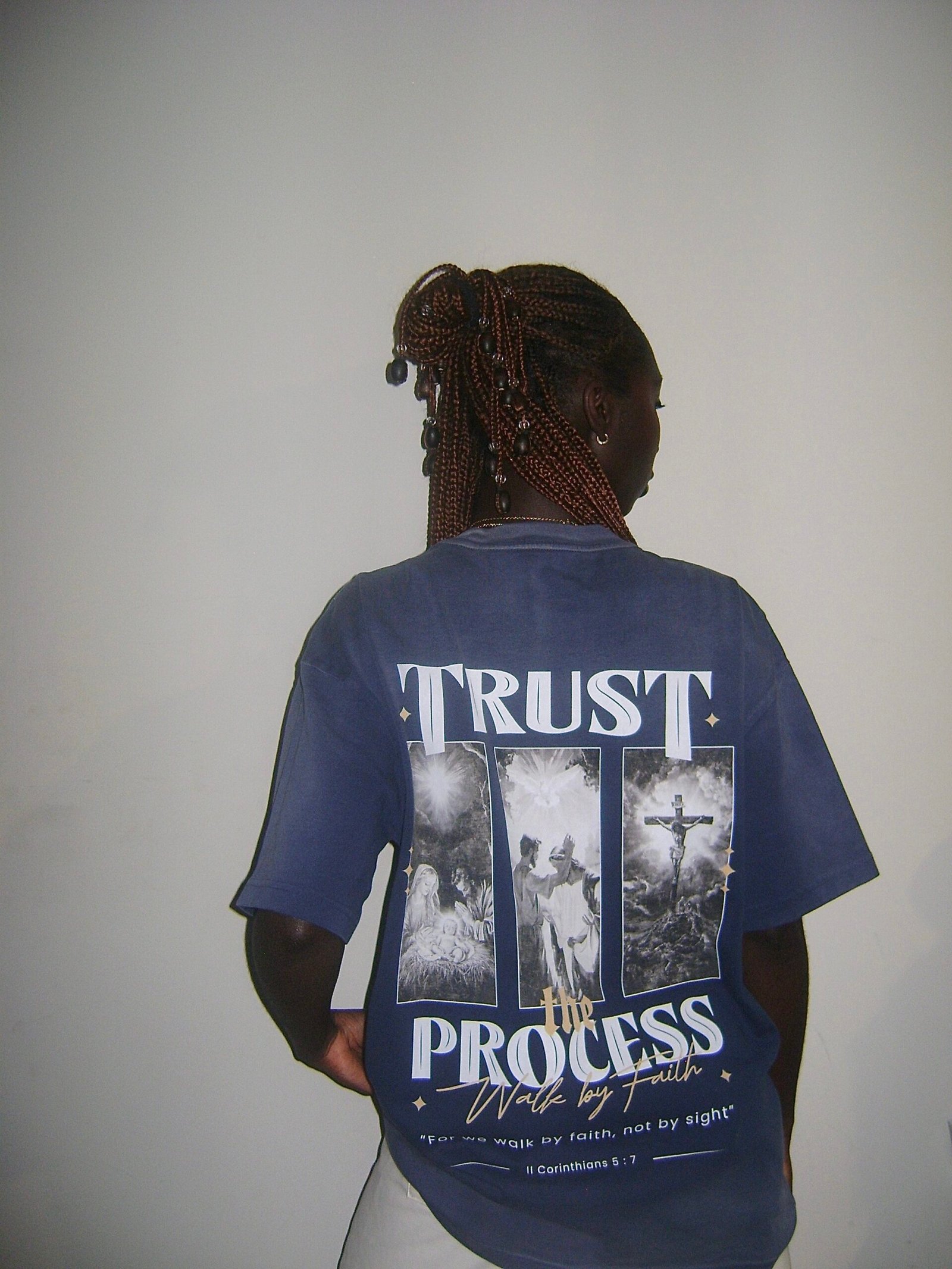 Trust the Process "Origin" Washed Blue T-shirt - Image 4