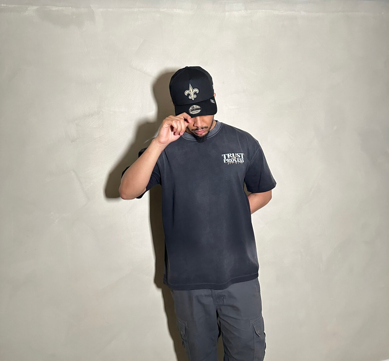 Trust the Process "Origin"  Washed Black T-Shirt - Image 4