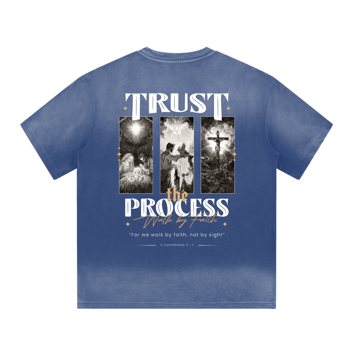 Trust the Process "Origin" Washed Blue T-shirt - Image 2