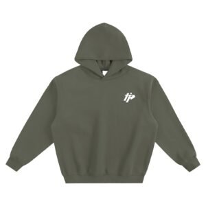 Trust the Process Ash Olive Boxy Hoodie
