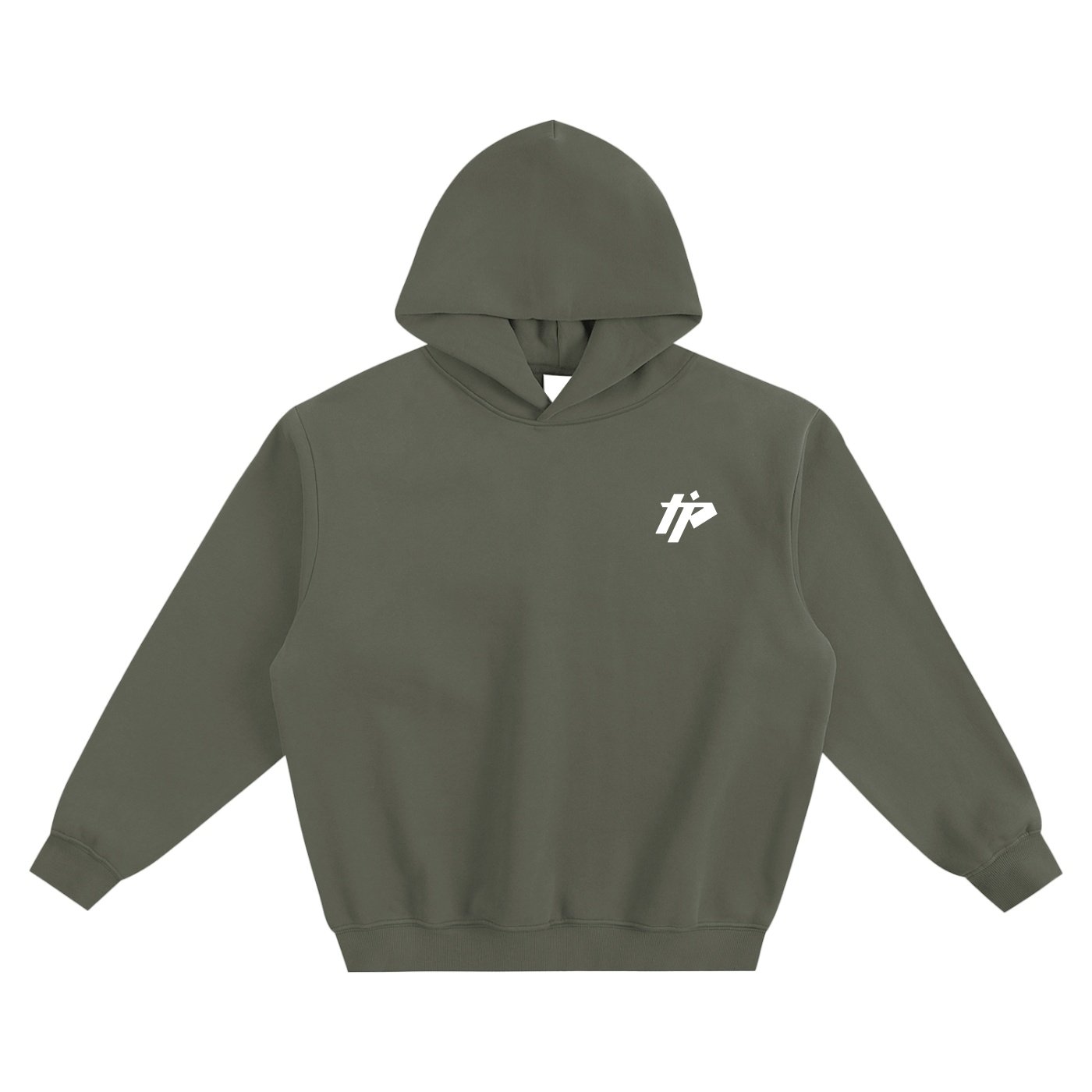 Trust the Process Ash Olive Boxy Hoodie