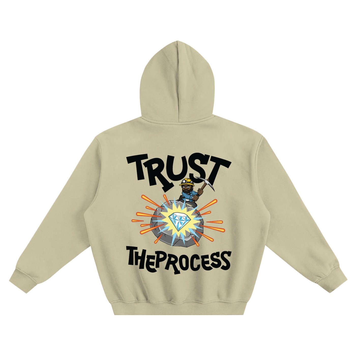 Trust the Process Sand Boxy Hoodie - Image 2